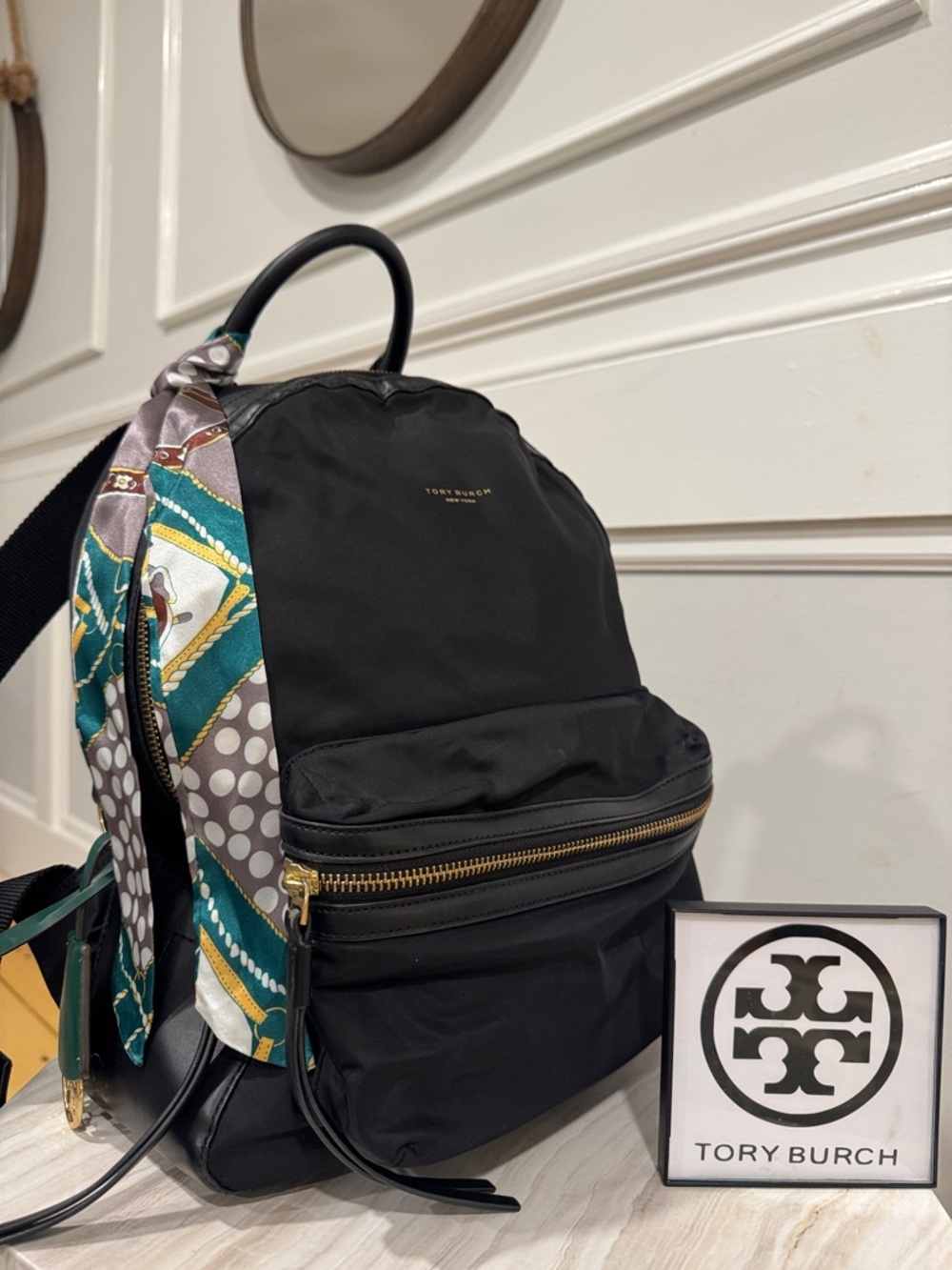 Tory Burch Bag Perry Black Nylon Backpack